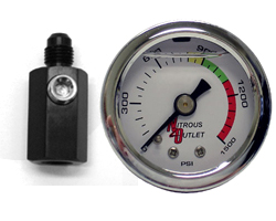 Nitrous Outlet Illuminescent Nitrous Pressure Gauge w/ -4 Manifold