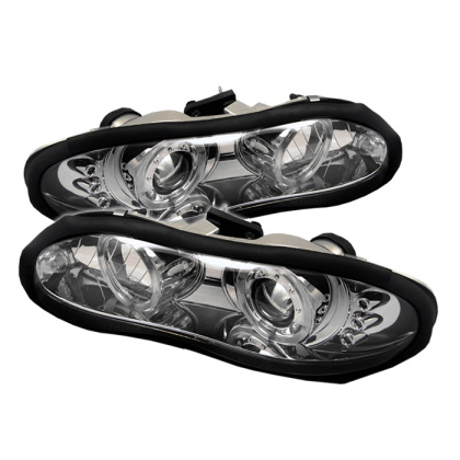 98-02 Camaro Spyder Projector Headlights w/Halo LED & Chrome Housing