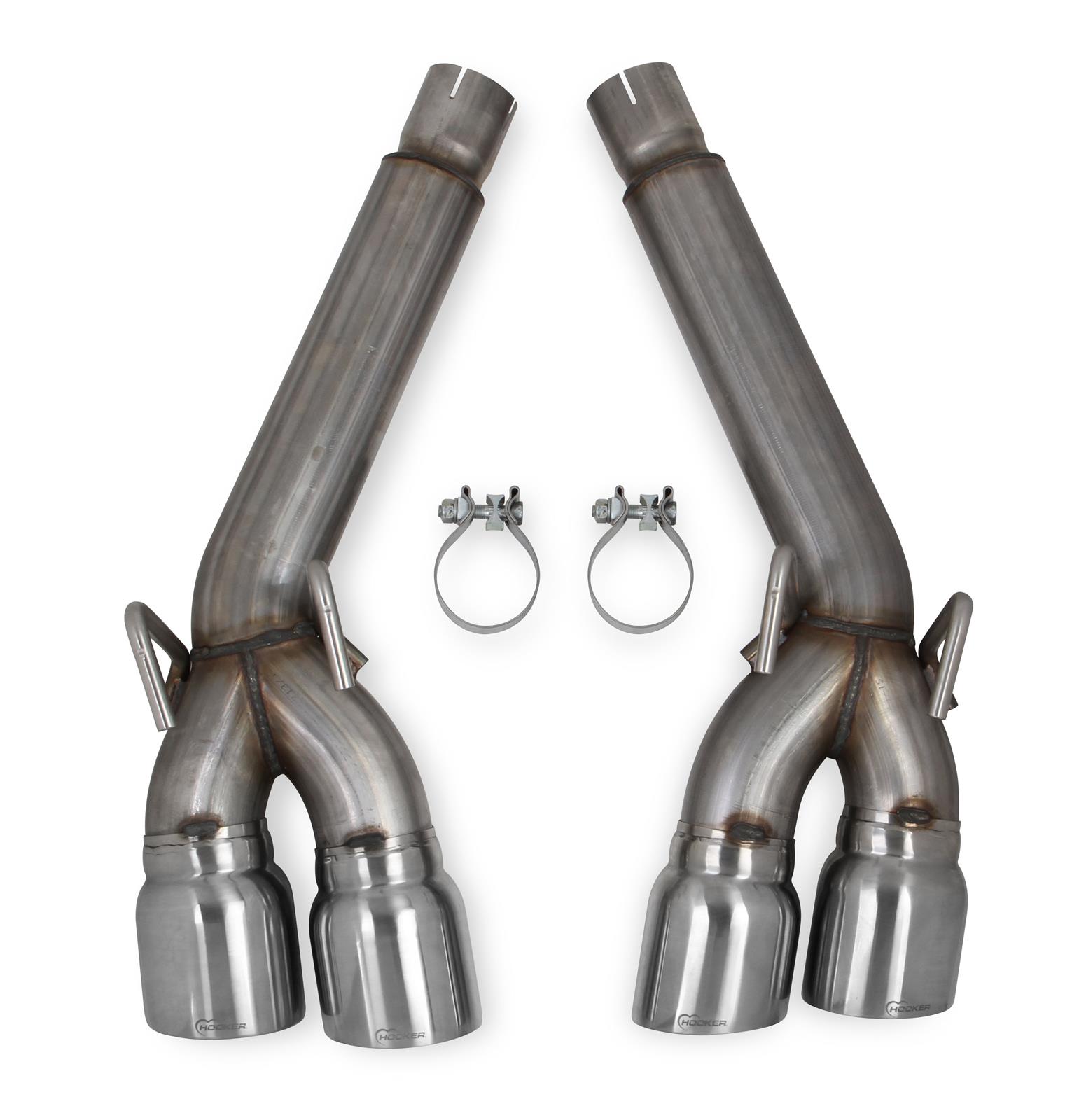 2012-2015 Camaro SS 6.2L Hooker Headers Blackheart Axleback Exhaust System (No Mufflers) w/Quad Tips - NPP Only