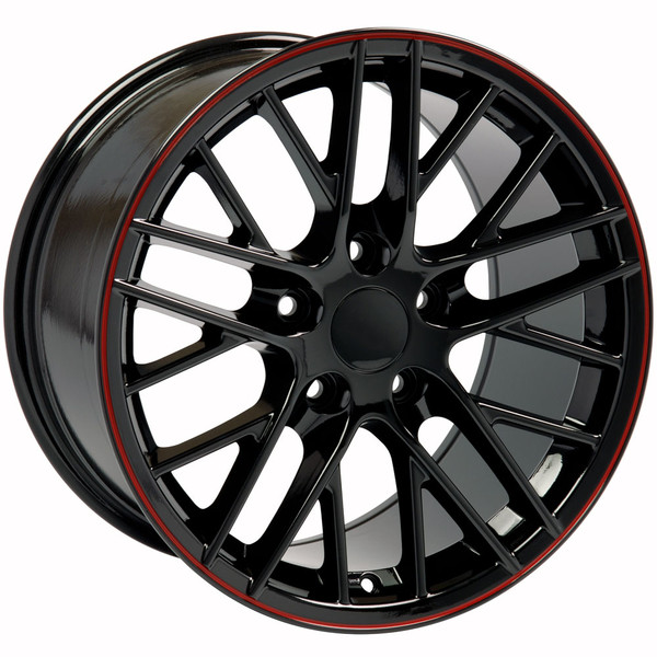 OE Wheels Corvette C6 ZR1 Replica Wheel - Black 18x8.5" (56mm Offset)