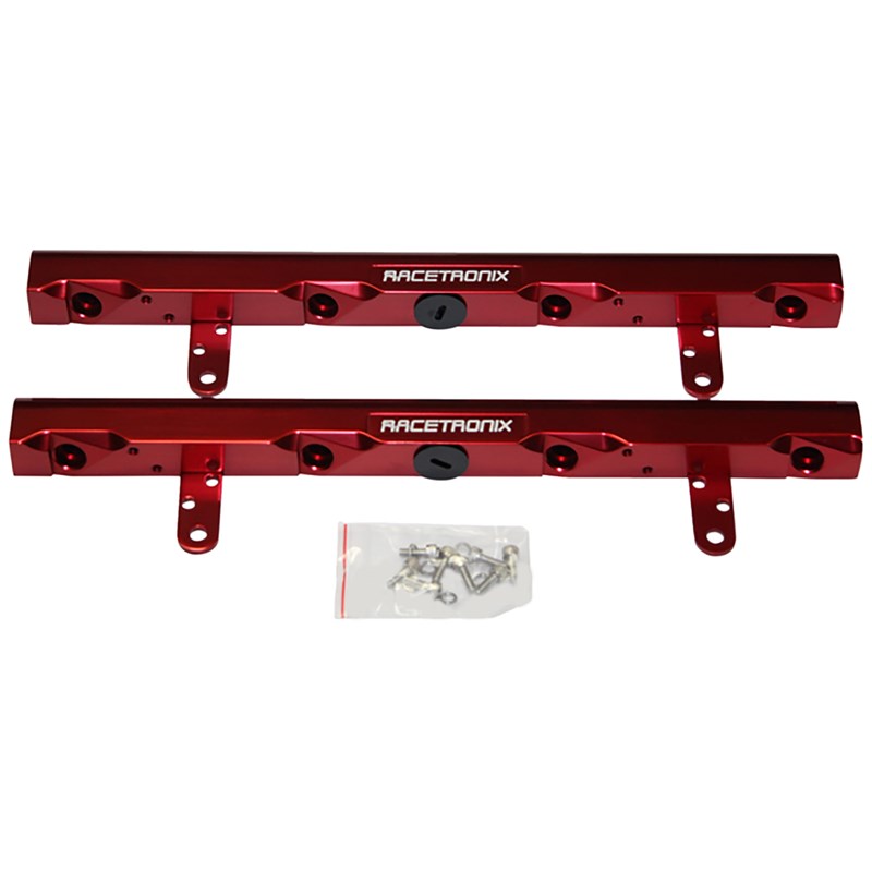 LS2 Racetronix Billet Aluminum Fuel Rails - Red