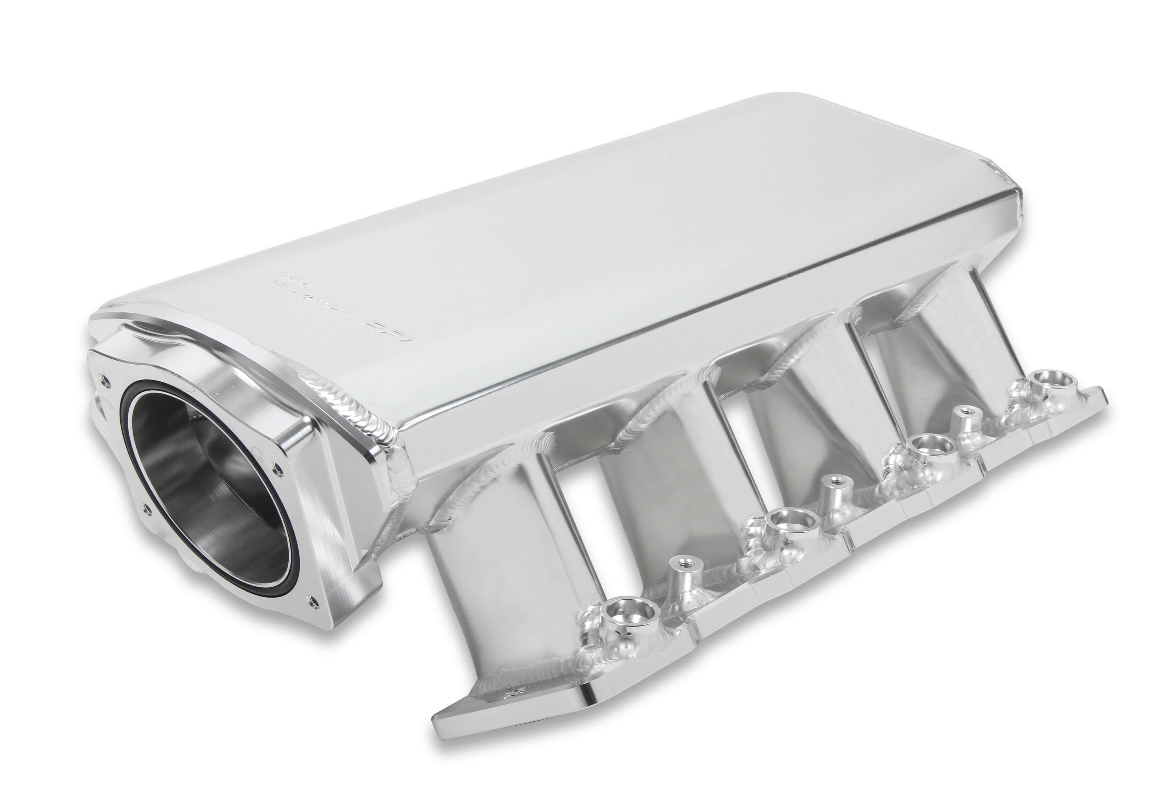 LS1/LS2/LS6 Holley Sniper EFI Low-Profile 92mm Sheet Metal Fabricated Intake Manifold w/Fuel Rail Kit - Silver